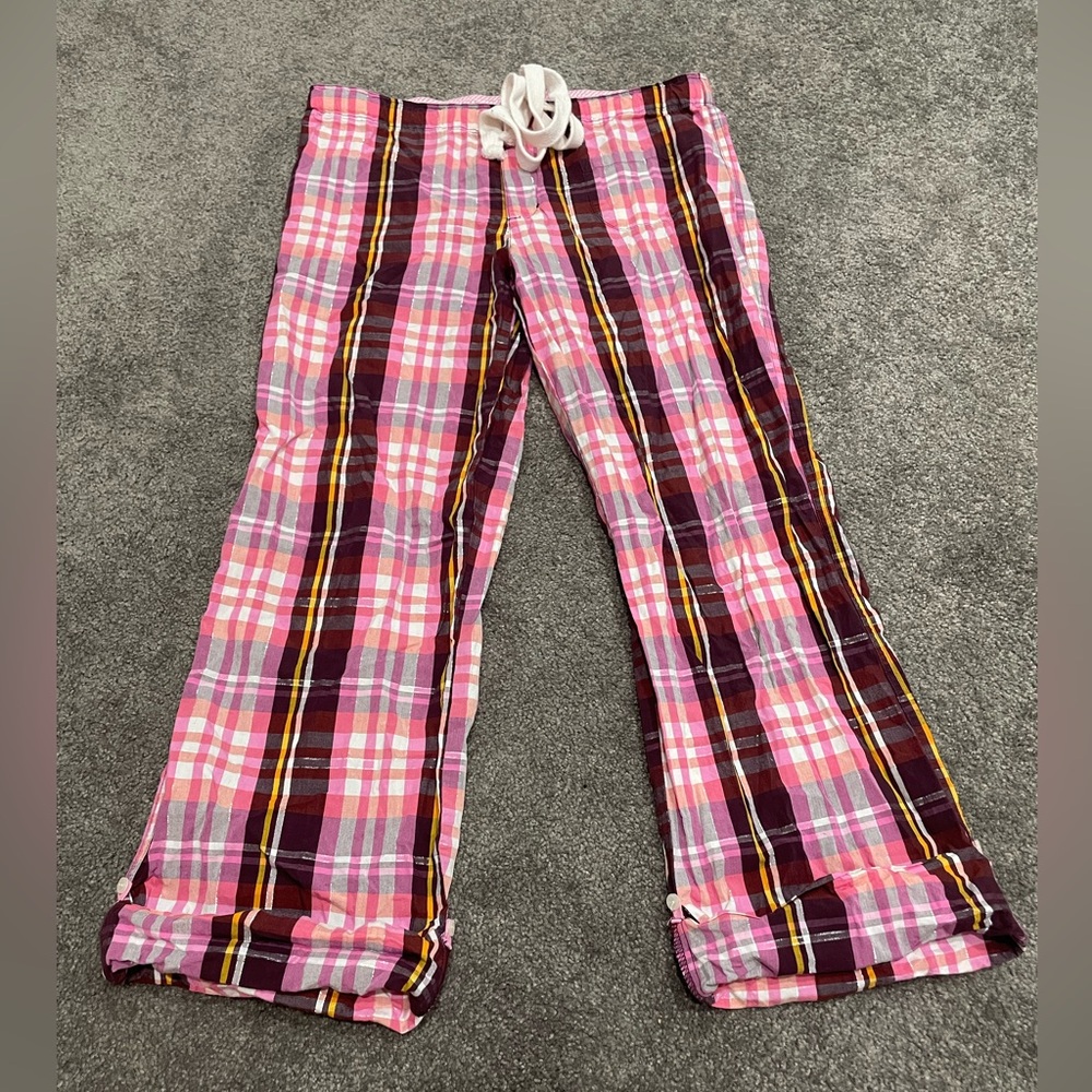 Victoria’s Secret old school Pink plaid pajama crops size x-small
